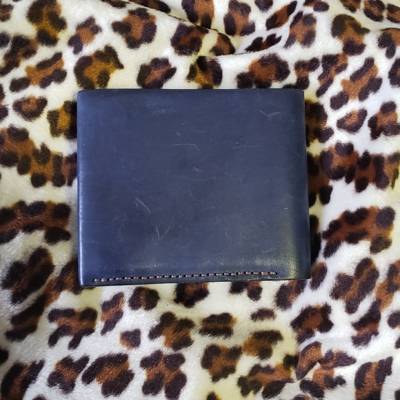 Owl wallet, blue genuine leather - Picture 4 of 7